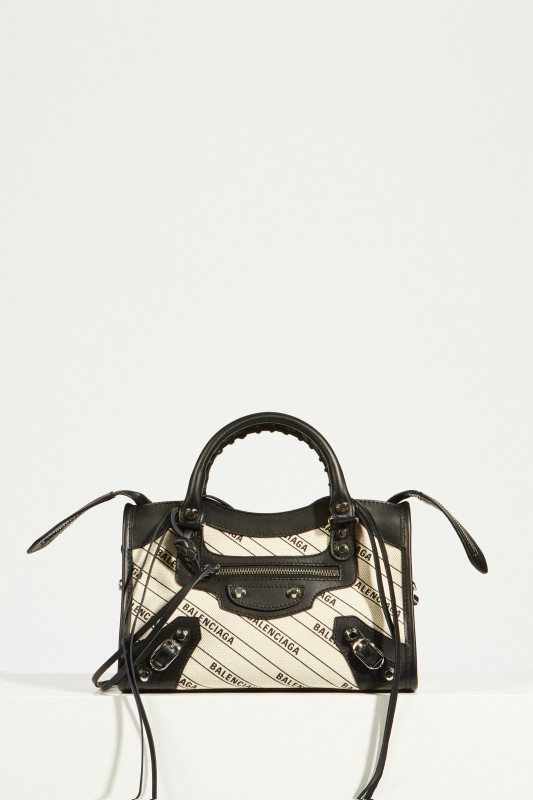 Tasche 'Classic City Mini' mit Logo Schwarz/Beige