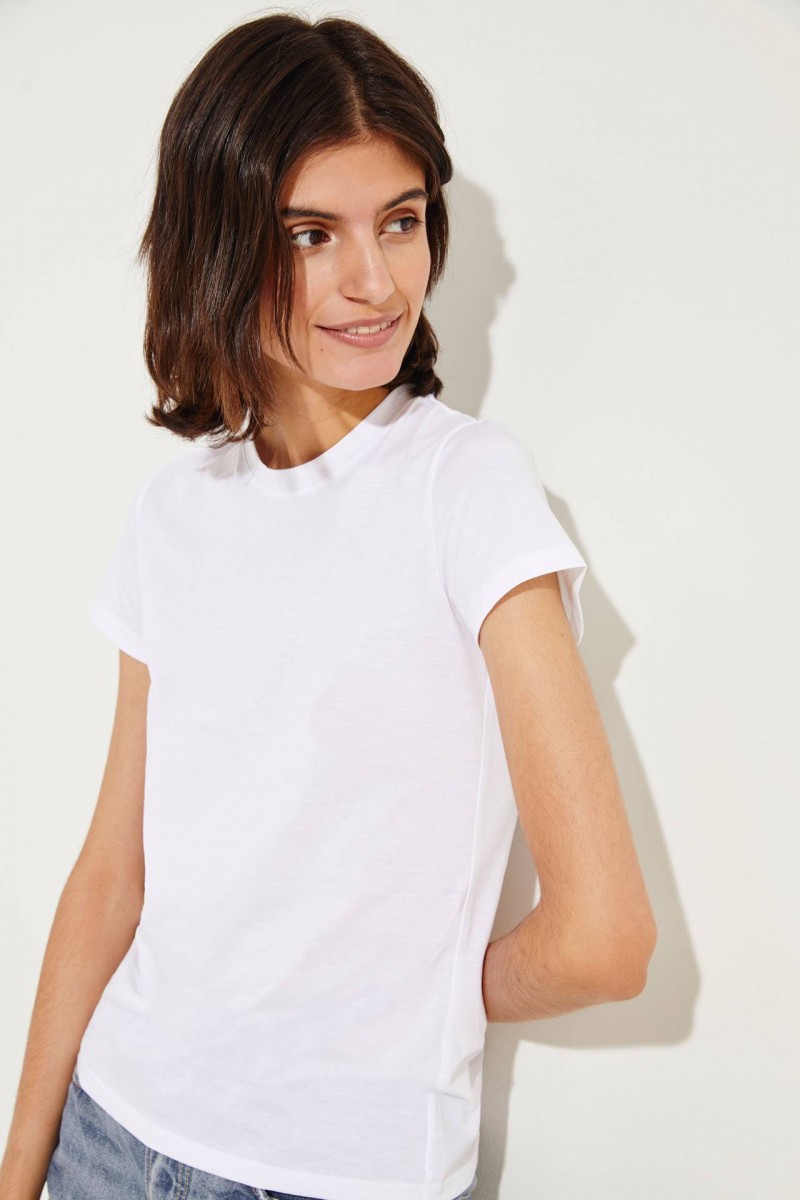 Schlichtes T-Shirt Weiß