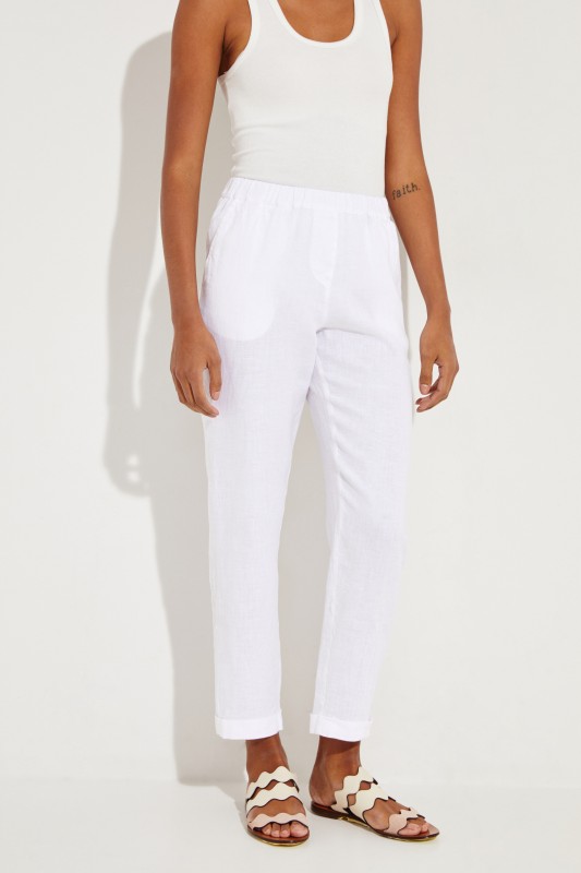 Leinenhose 'Fulmine' Weiß