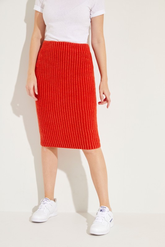 Cashmere Strickrock 'Melanie' Rot