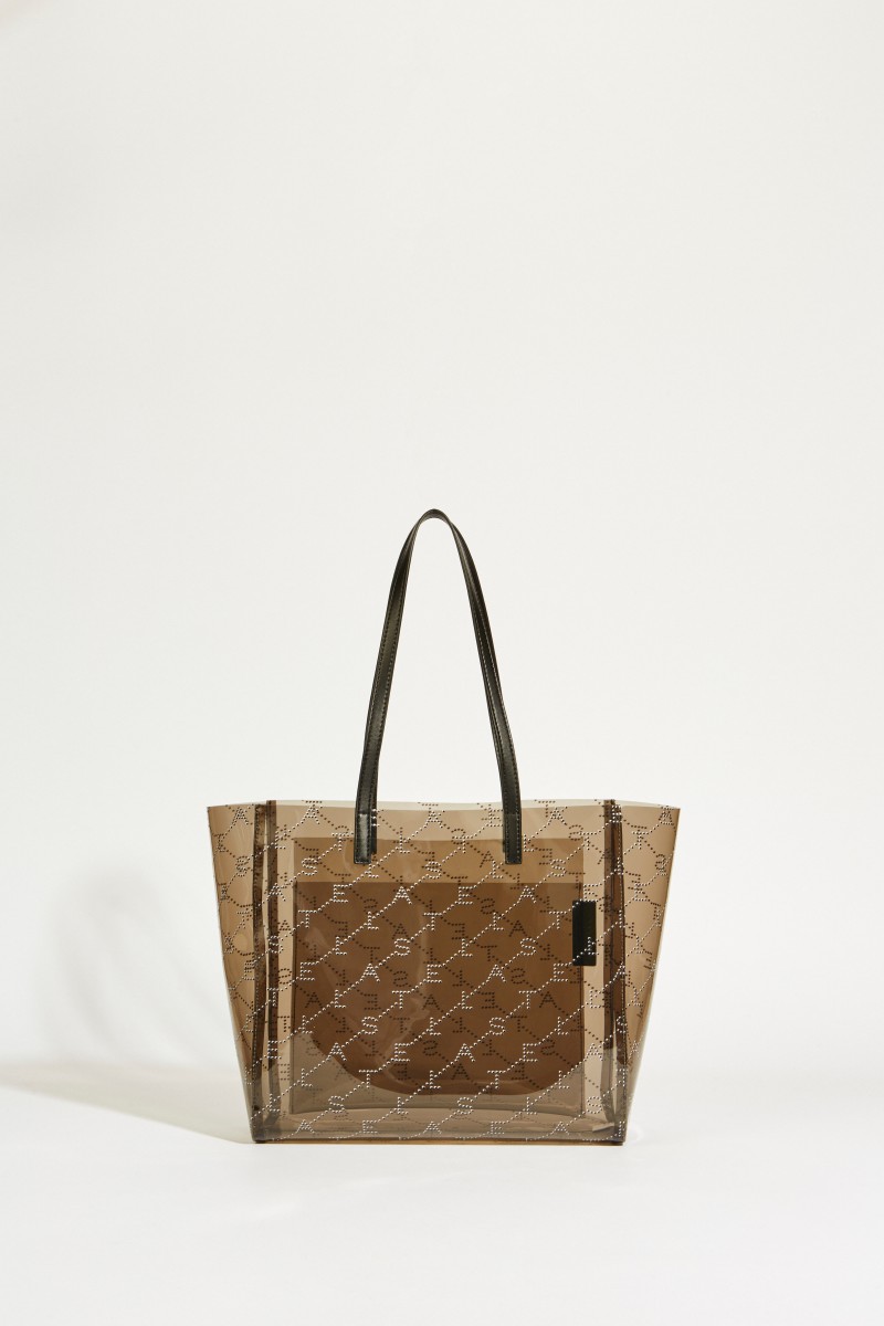 Tasche 'Tote Small' mit Monogramm Grau