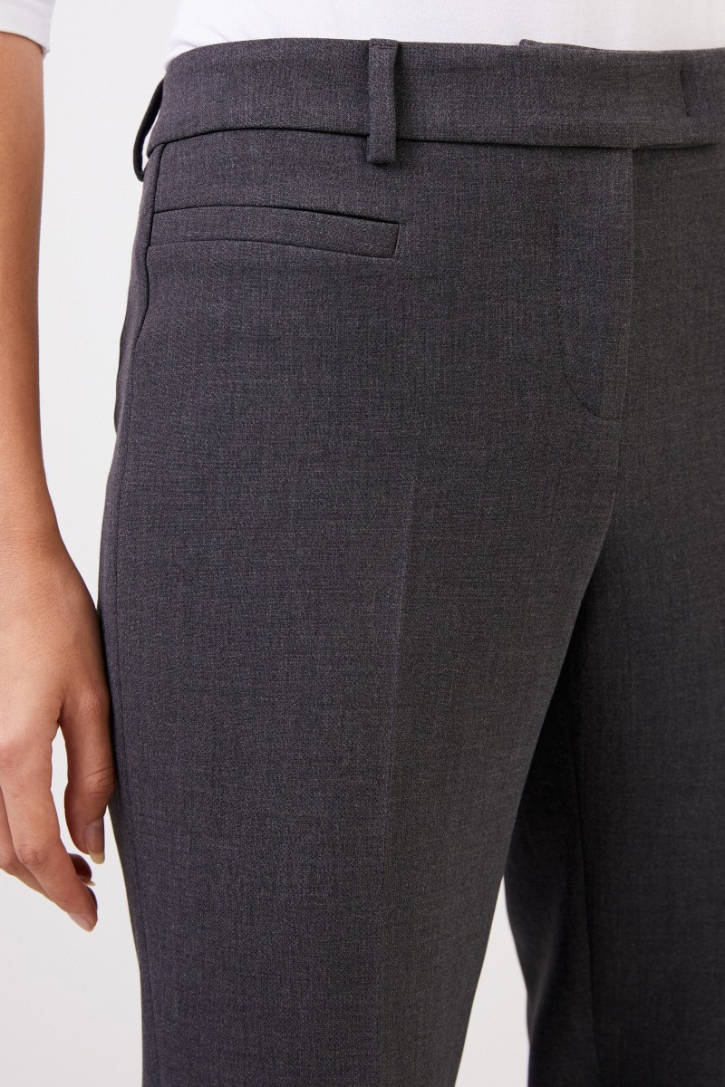 Cappellini Klassische Hose mit Schlitzen Grau