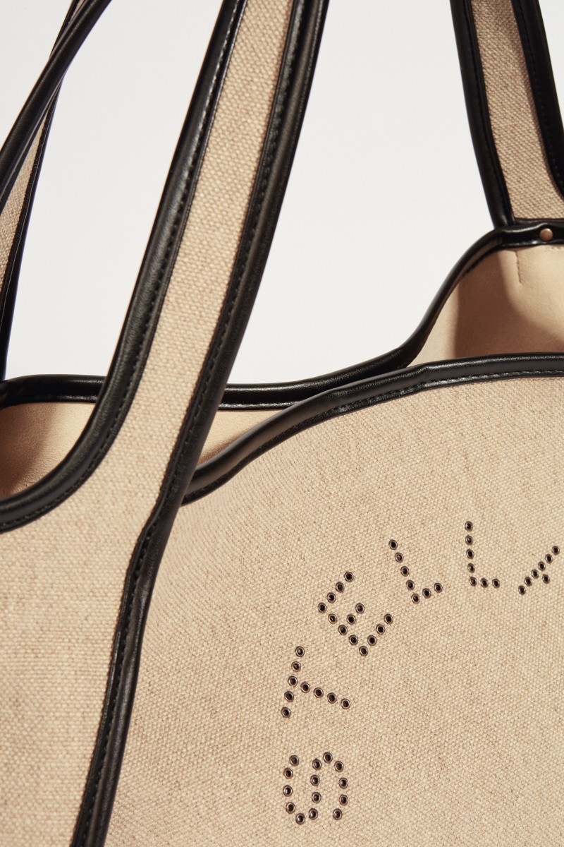 Shopper 'Tote' mit Logo Beige/Schwarz
