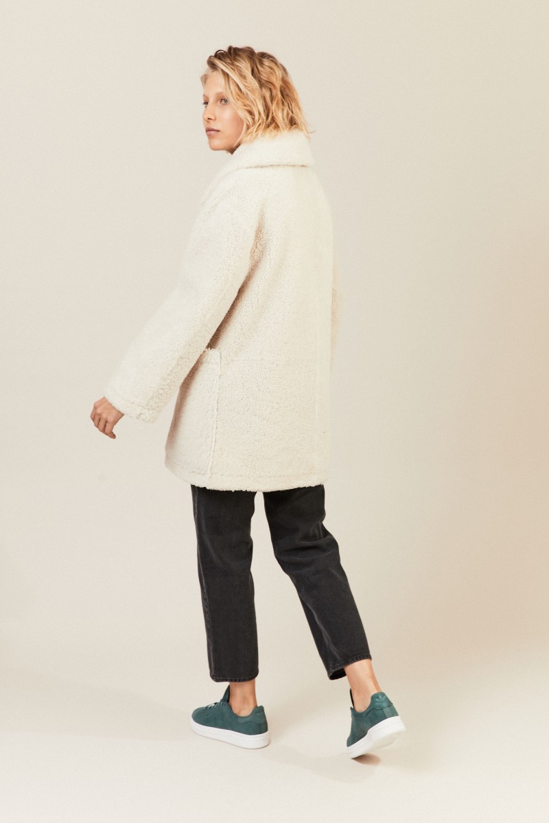 Oversize Wende-Lammfelljacke 'Oliver' Créme