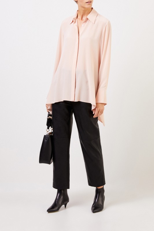 Stella McCartney Klassische Seidenbluse Rosé
