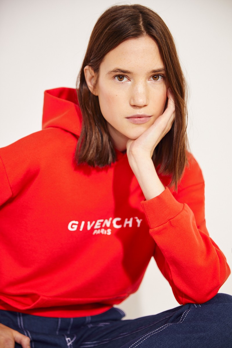 Sweatshirt mit Kapuze Rot