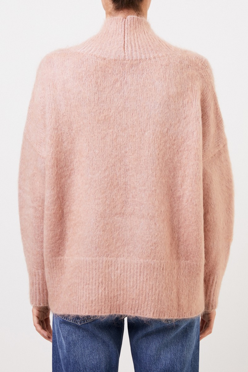 Agnona Woll-Cashmere Pullover Rosé