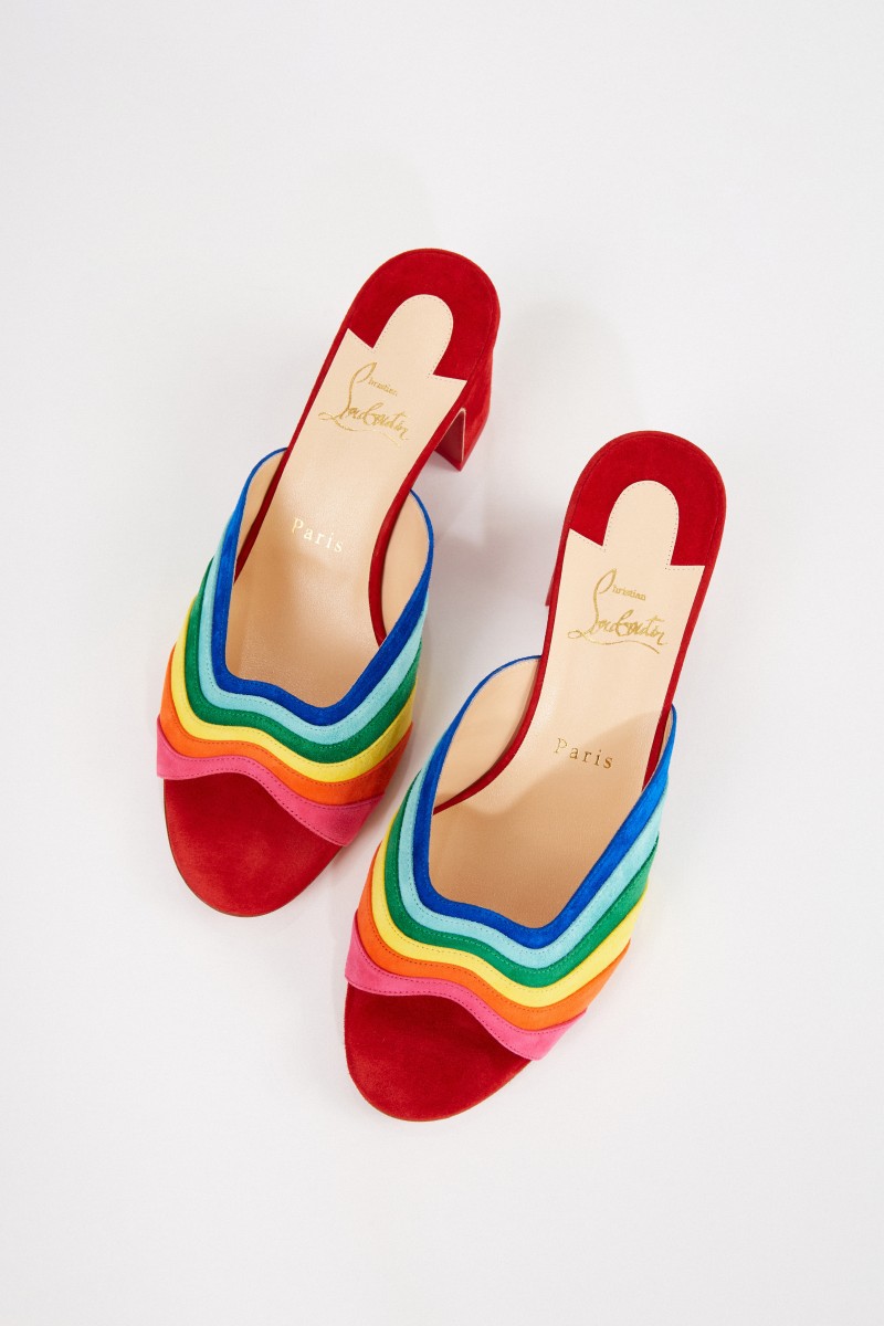 Christian Louboutin Leder-Mule 'Degradouce 5' Multi