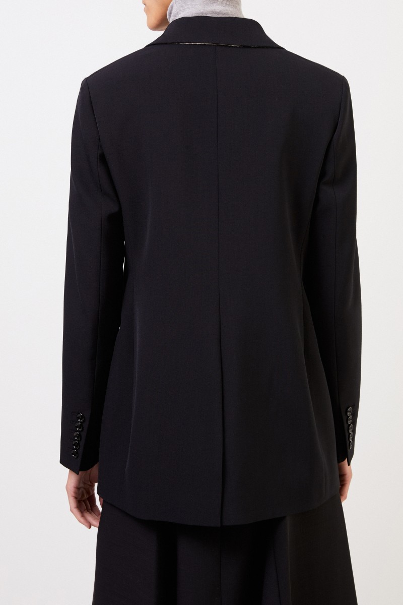 Woll-Blazer Schwarz