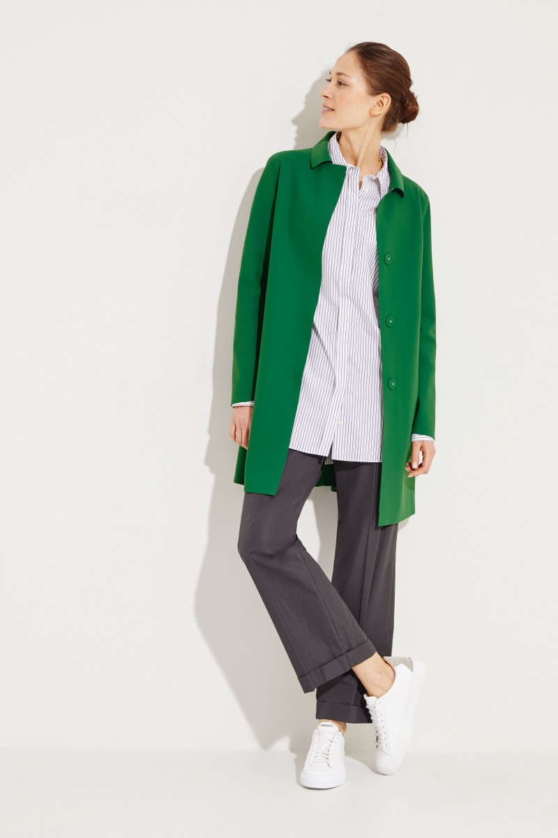 Gestreifte Oversize-Bluse Blau/Weiß