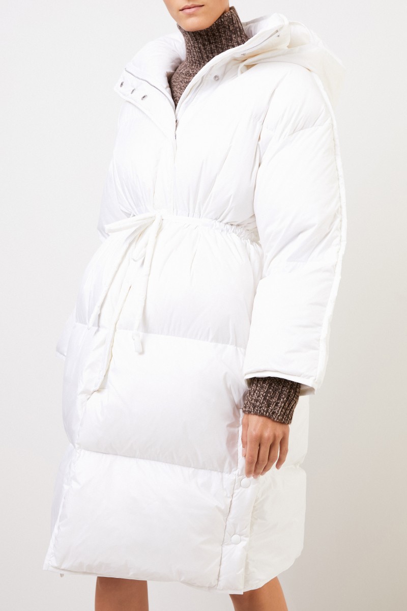 Acne Studios Daunenmantel 'Ottie Nylone Puffer' mit Kapuze Weiß