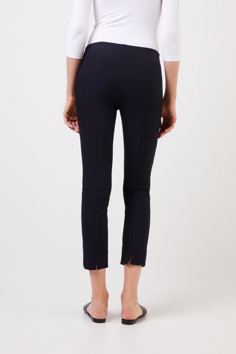 Vince Stretch-Hose mit Schlitz-Detail Marineblau