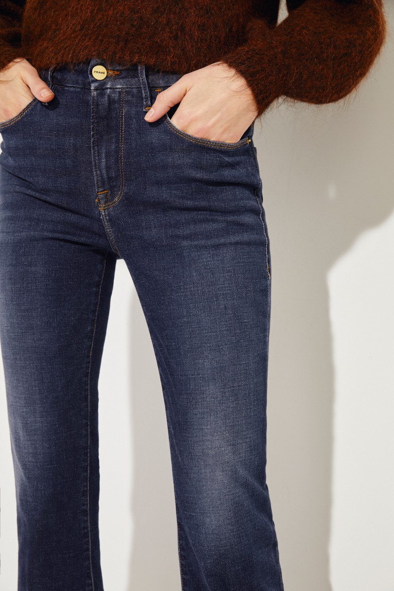 Jeans 'Crop Mini Boot' Blau