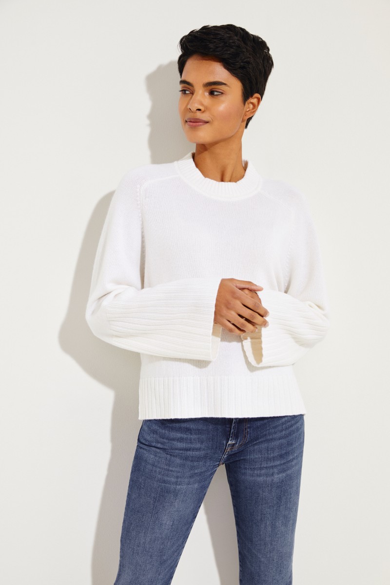 Cashmere-Pullover Weiß