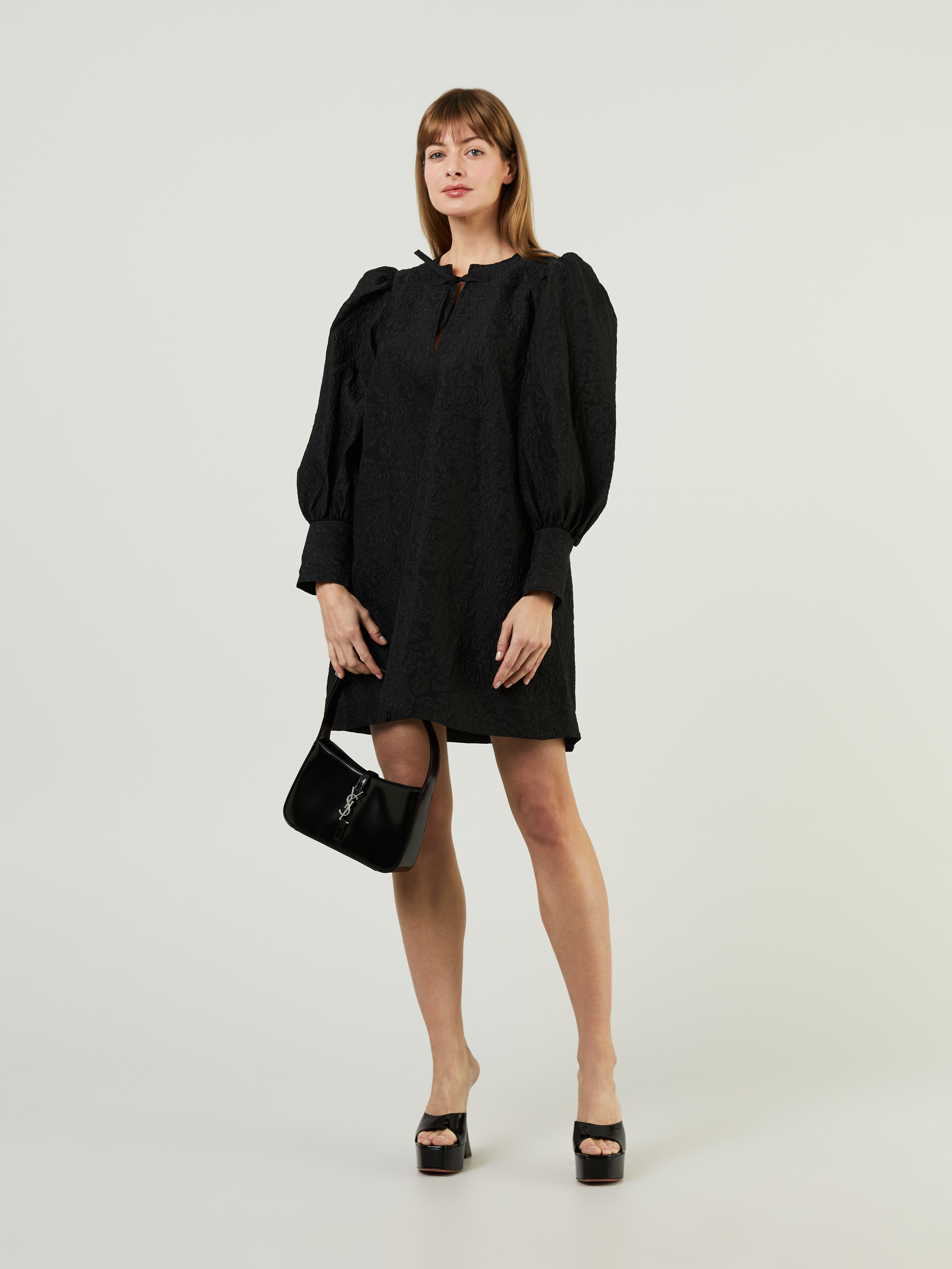Ganni Mini Dress Black | Midi Dresses