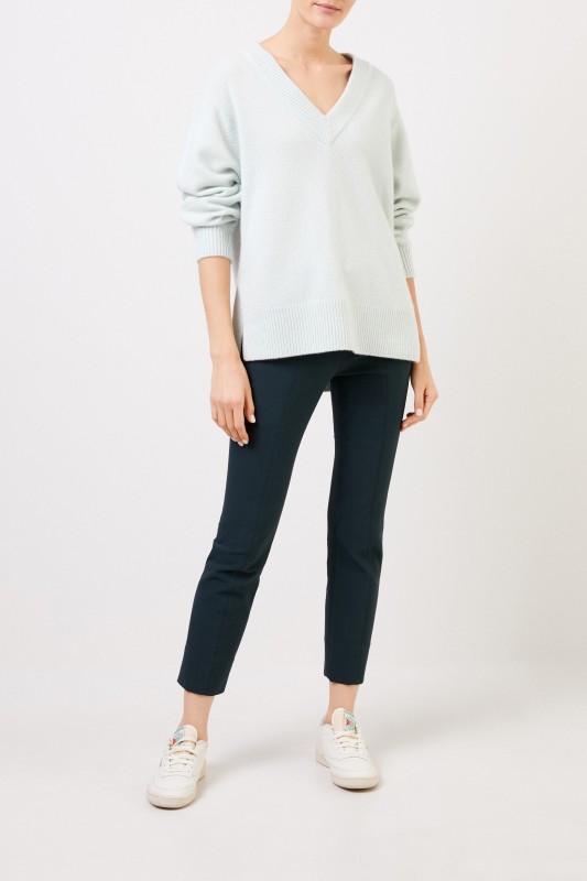 Vince Cashmere-Pullover mit V-Neck Mint