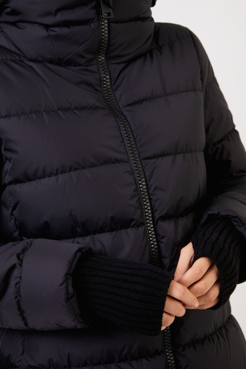 Herno Daunenjacke mit Strickbündchen Schwarz