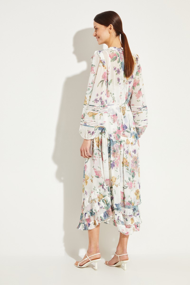 Zweiteiliges Kleid mit floralem Print Mult