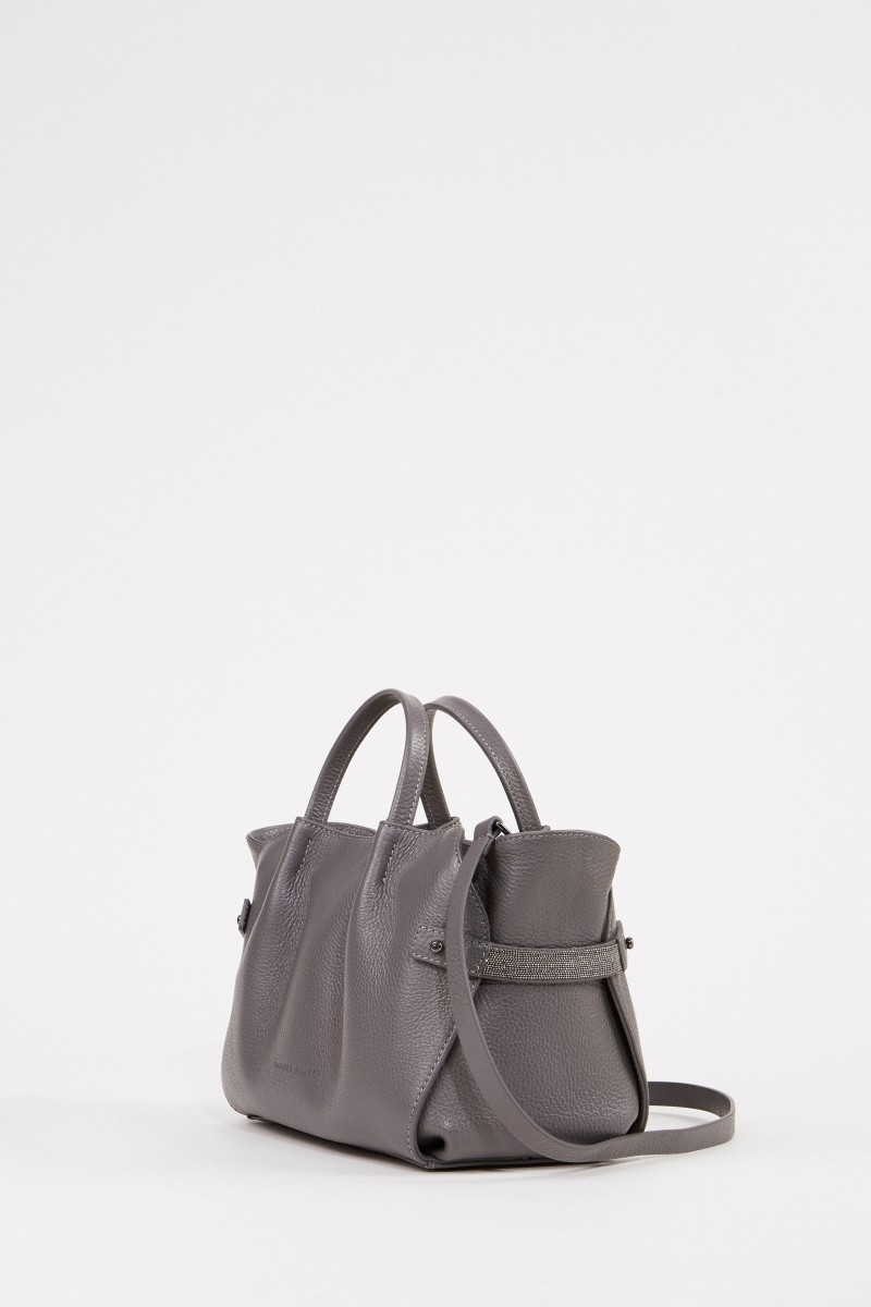 Fabiana Filippi Tasche mit Perlenverzierung Grau