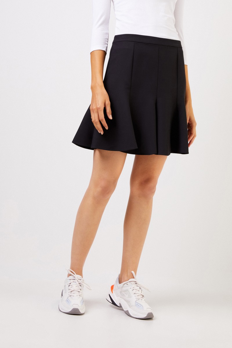 Stella McCartney Ausgestellter Woll-Rock Schwarz