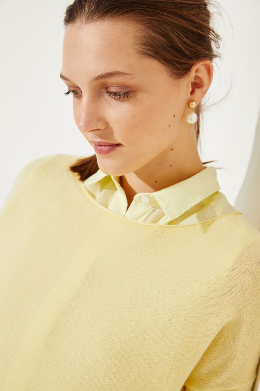 Oversize Cashmere-Pullover 'Cayo' Gelb