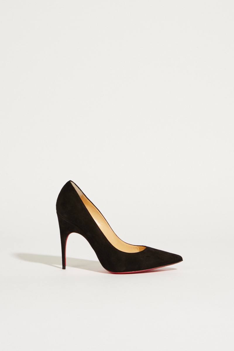 Veloursleder-Pump 'Alminette' Schwarz
