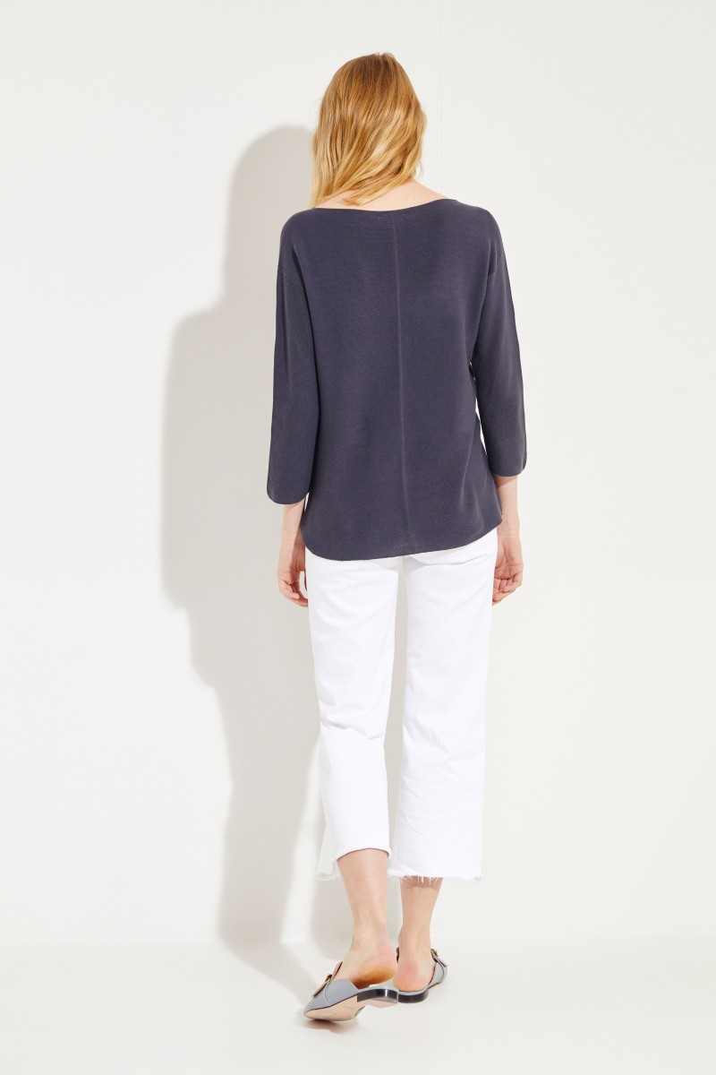 Baumwoll-Pullover Grau