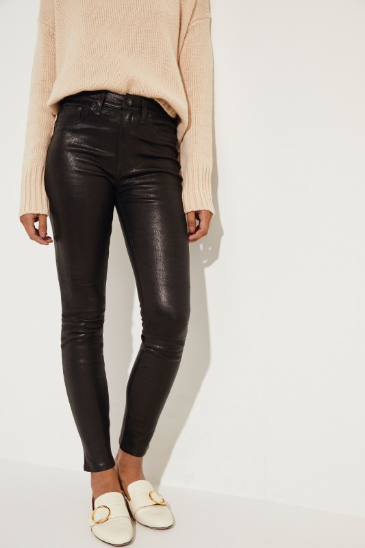Rag&Bone High Rise Lederhose Schwarz