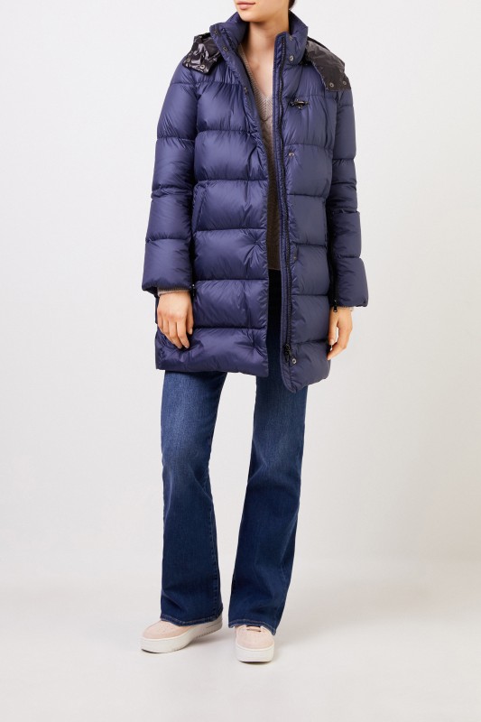 Fay Daunenmantel mit Kapuze Blau