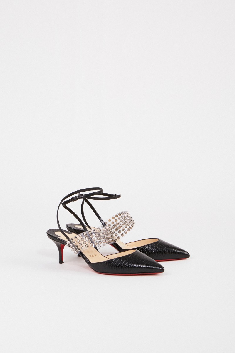 Pumps mit Reptilienmuster 'Levita 55' Schwarz