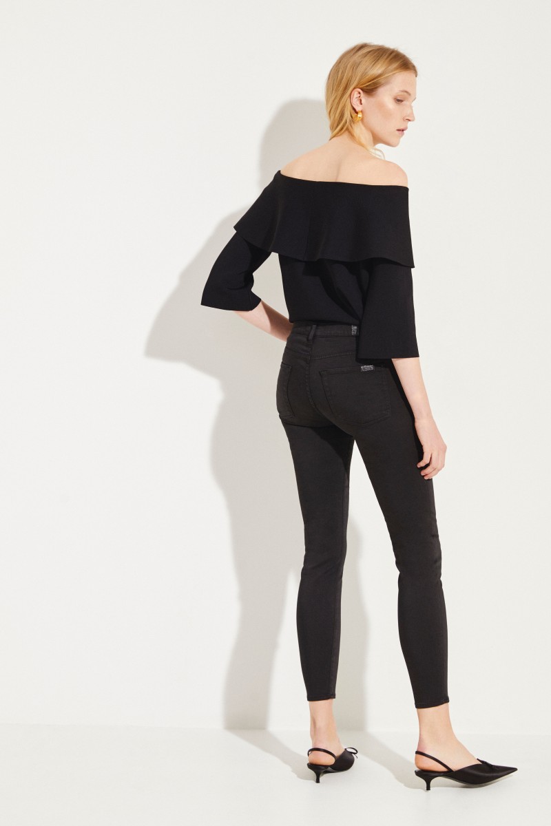 Jeans 'The Skinny Crop' Schwarz