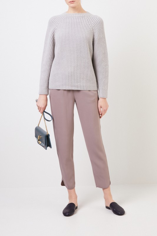 Iris von Arnim Seiden-Hose 'Mykonos' Taupe