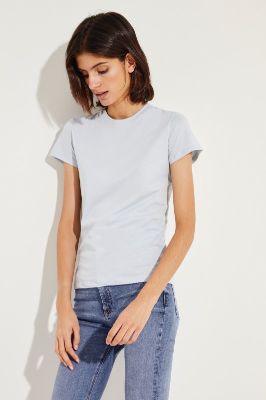 Schlichtes T-Shirt Blau
