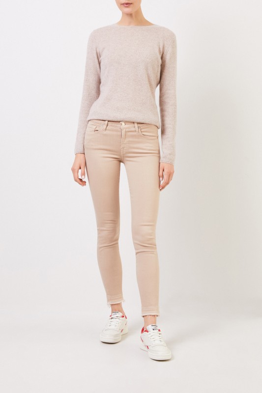 Skinny Jeans 'Skinny Cropoped' Beige