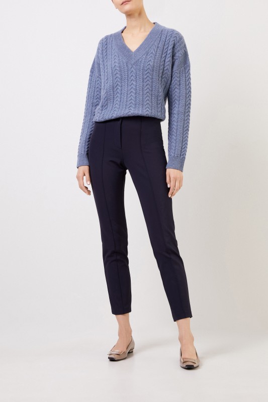 Cambio Klassische Hose 'Ros' Marineblau