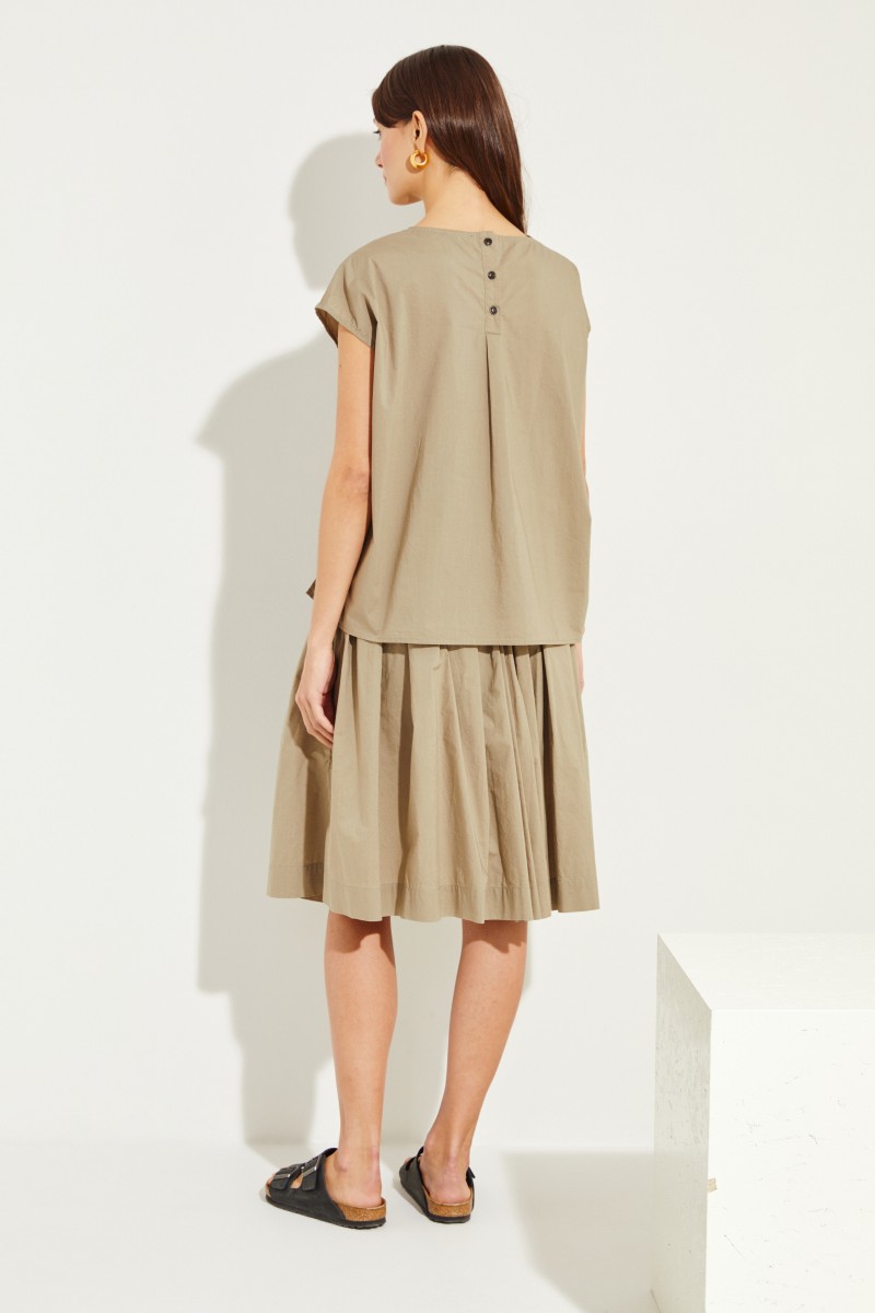 Baumwoll-Shirt Oliv