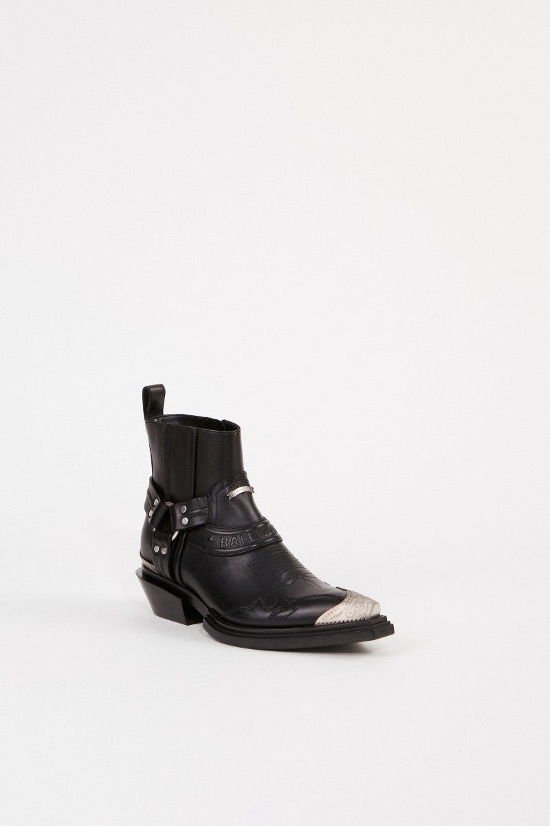Cowboy-Stiefelette 'Santiago Bootie' Schwarz
