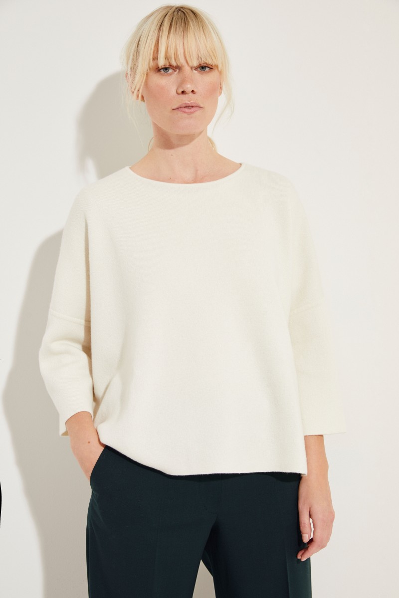 Doubleface-Pullover 'Yamila' Weiß