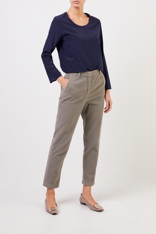 Aspesi Baumwoll-Hose mit weichem Finish Taupe