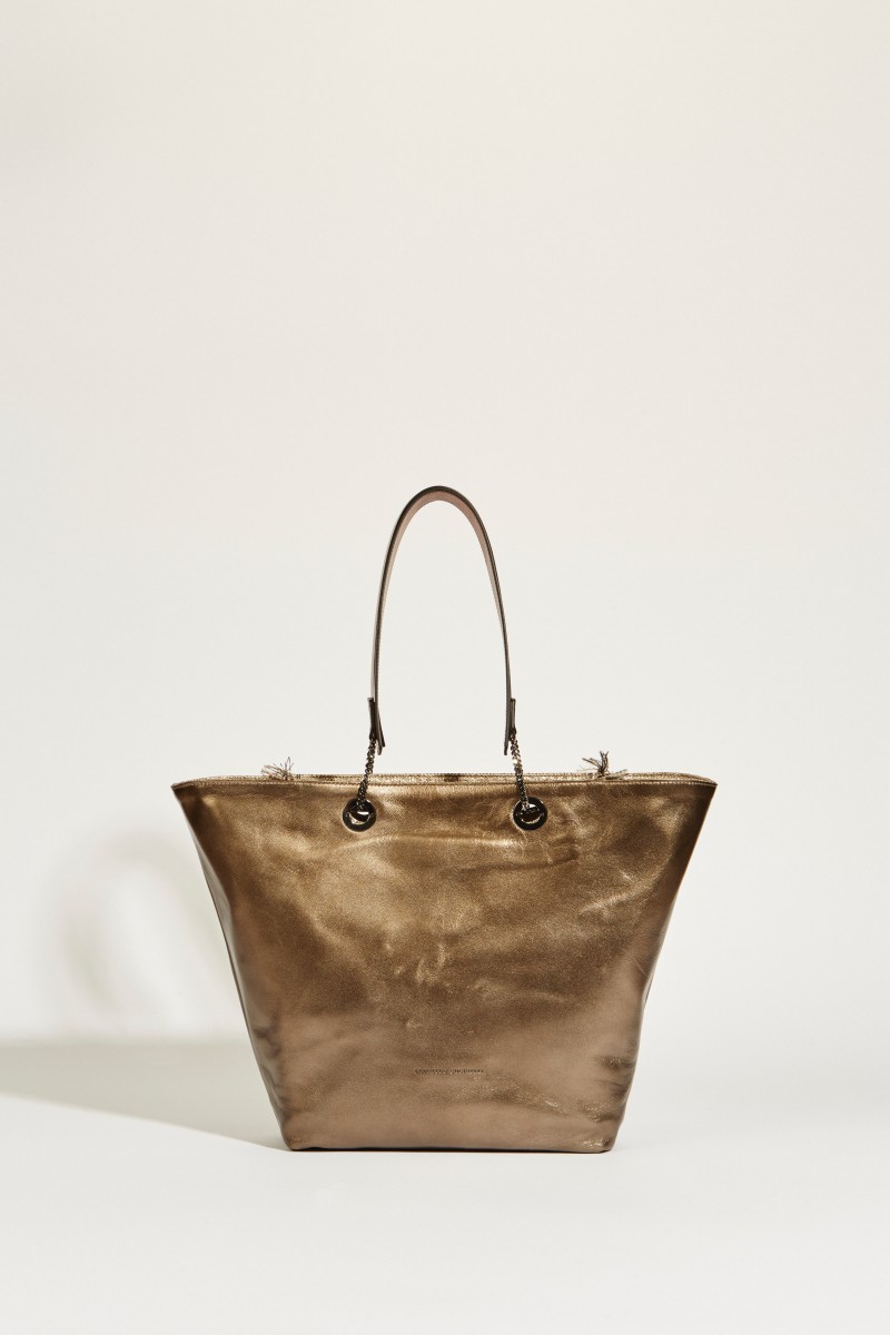 Wendbarer Shopper Beige/Bronze