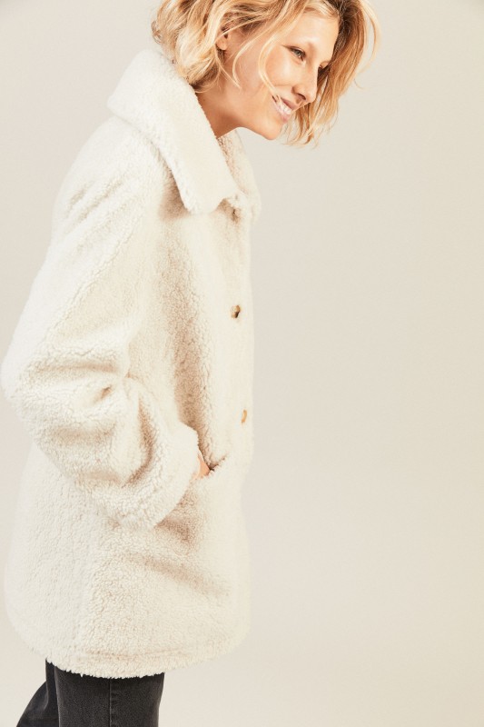Oversize Wende-Lammfelljacke 'Oliver' Créme