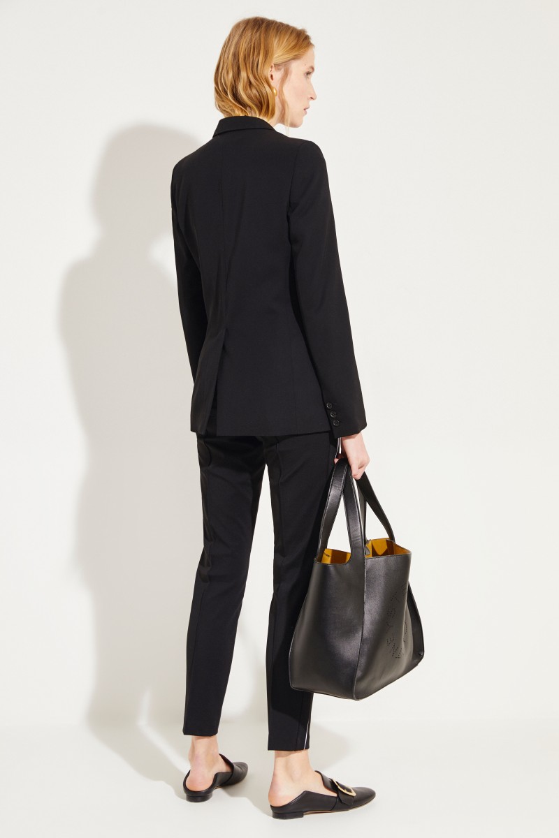 Klassischer Wollblazer Schwarz