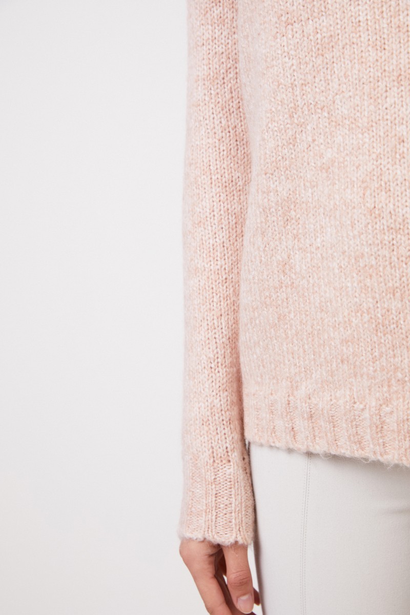 Allude Pullover mit Wollanteil Rosé