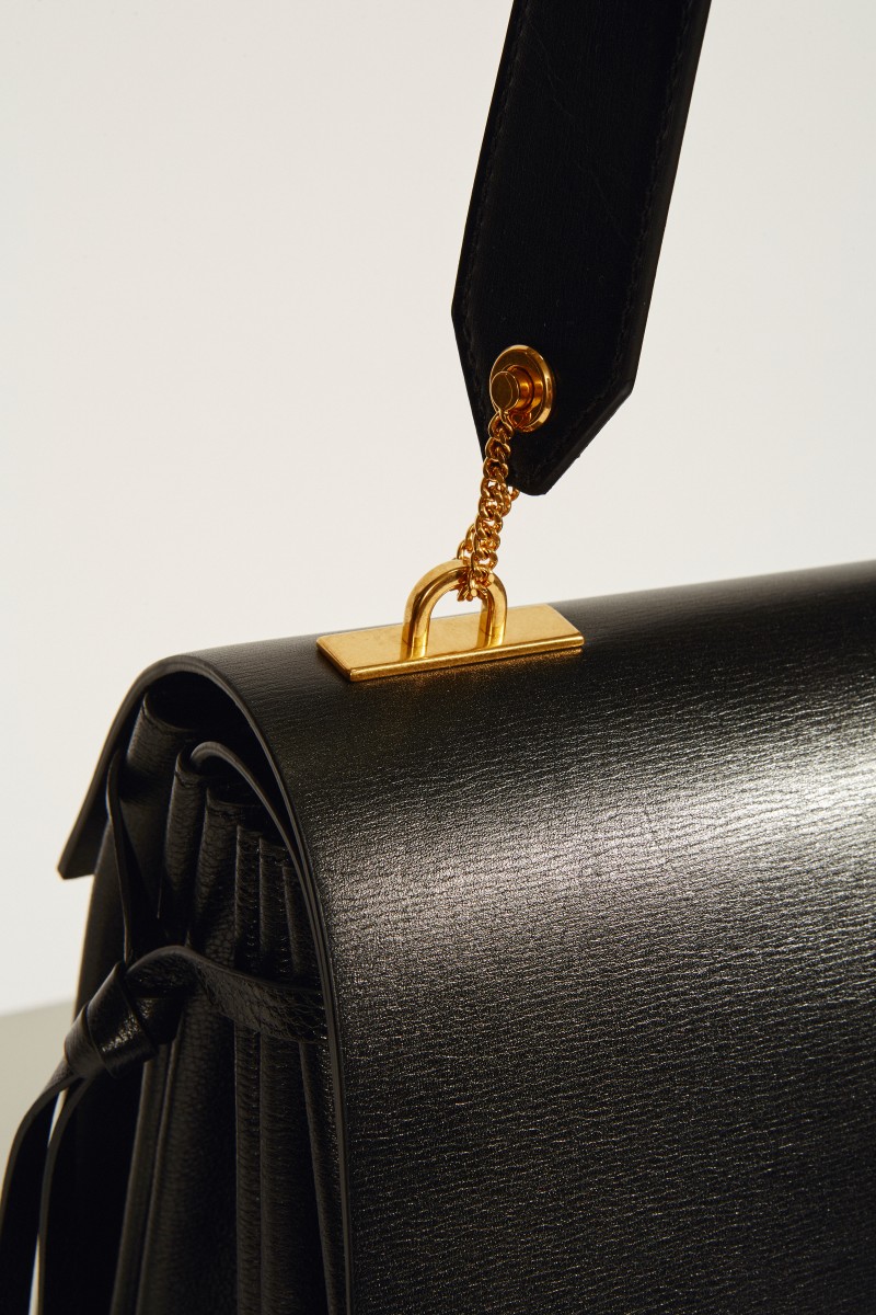 Leder-Tasche 'Vring' Schwarz