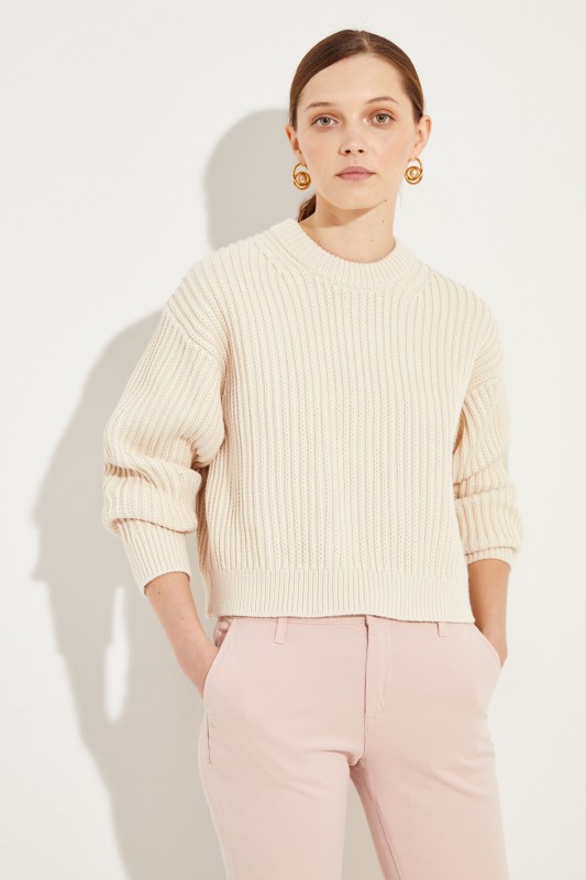 Woll-Pullover 'Kassie' Crème