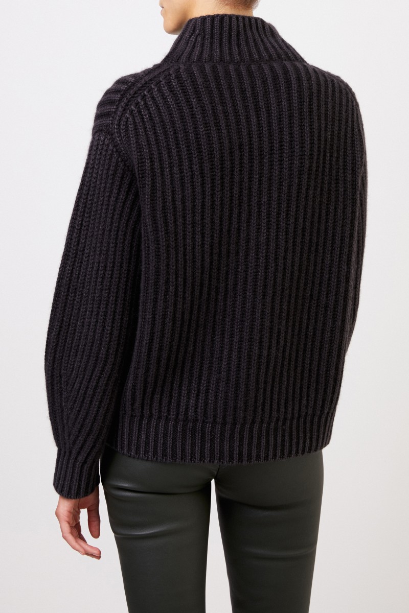 Iris von Arnim Cashmere-Pullover 'Savrine' mit Turtleneck Schwarz