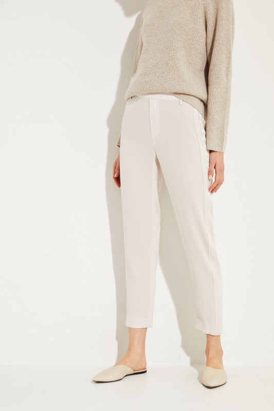 Hose mit seitlichen Streifen Beige