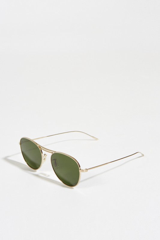 Oliver Peoples Sonnenbrille 'Cade' Grün/Silber
