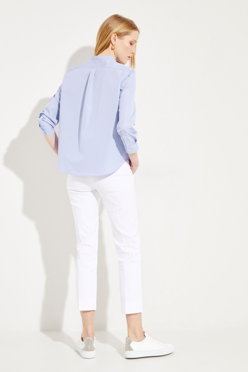 Baumwoll-Bluse Blau