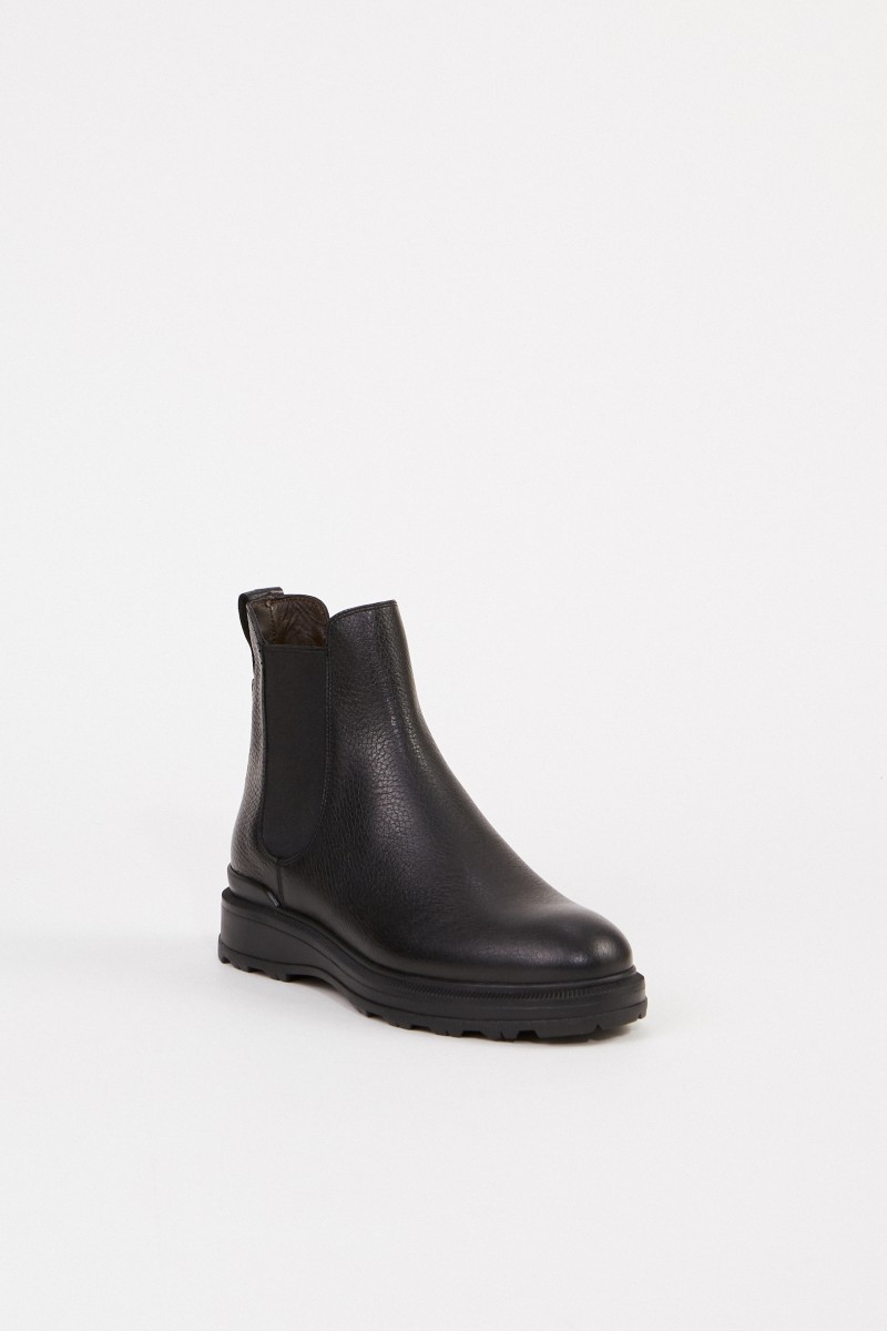 Woolrich Leder-Chelsea Boots Schwarz